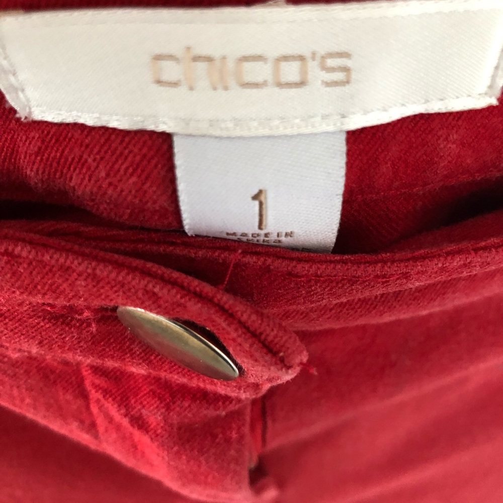 Chico’s Red Jeans - Picture 3 of 5